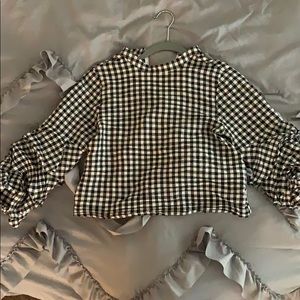 Zara ruffle sleeve top